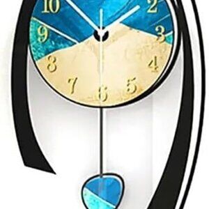 homary 24.8" Modern Wall Clock Acrylic Non Ticking Pendulum Wall Clocks Battery
